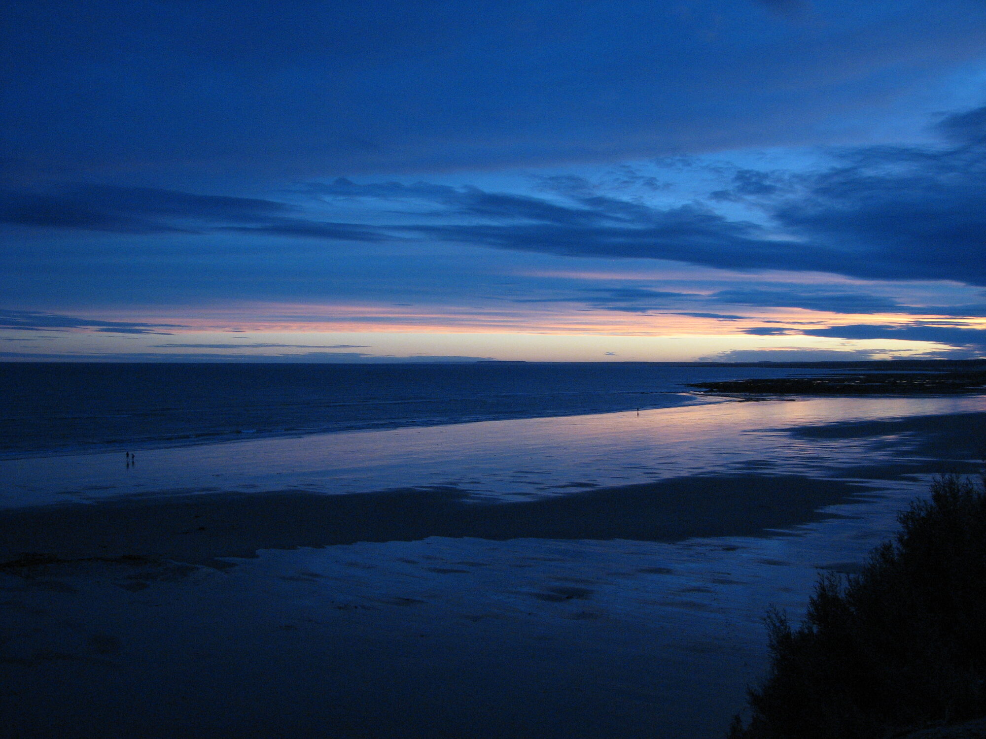 Nightfall over the sea