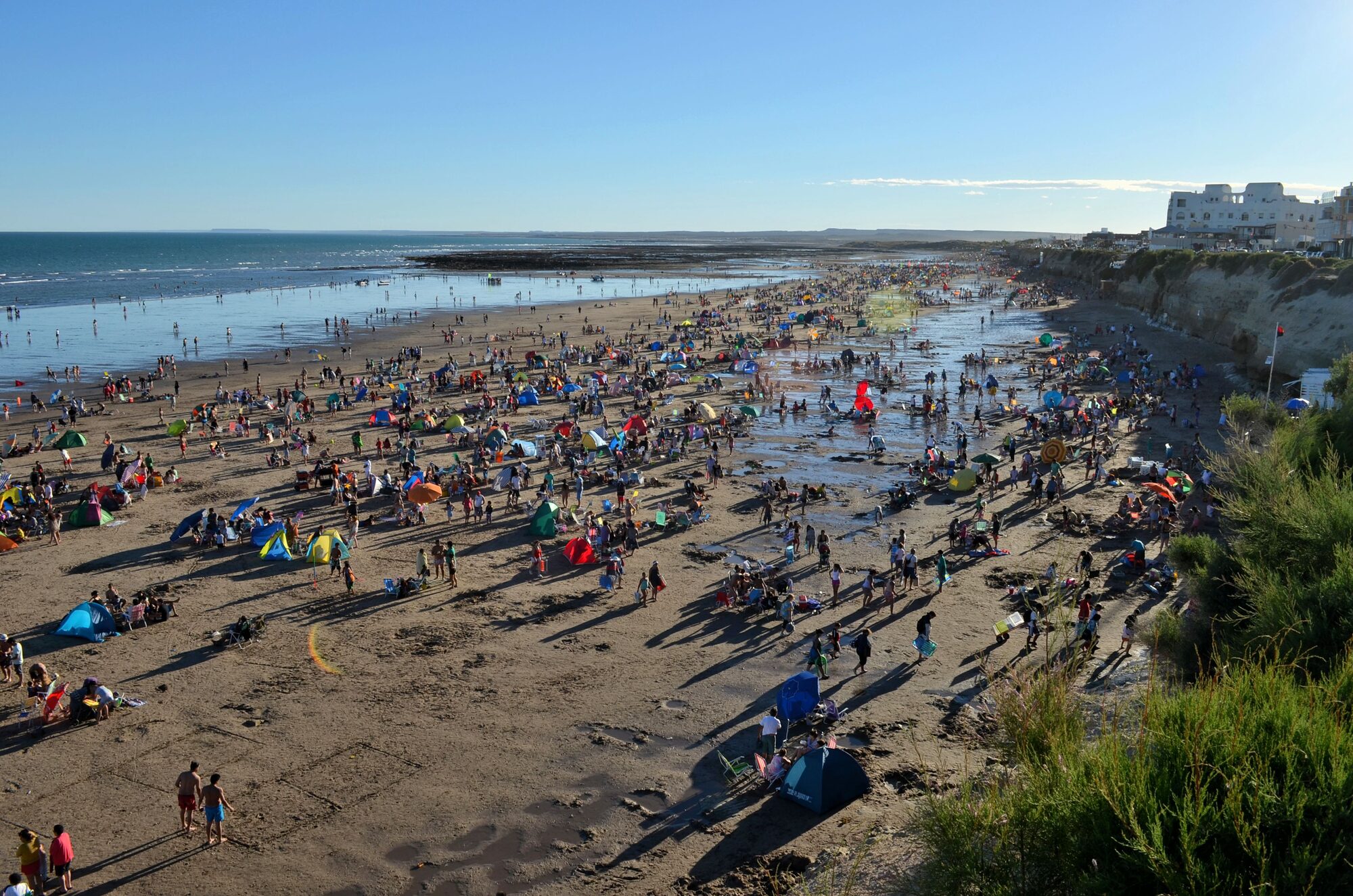 The beach at low tide